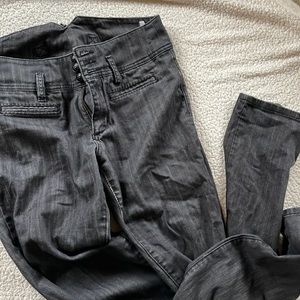 BCBG size 10 slim cut dark grey jeans